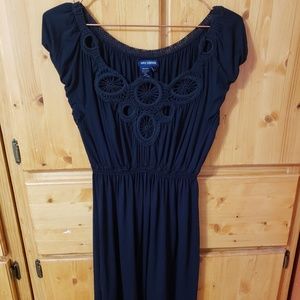 Max Edition Black Dress with Crochet Design